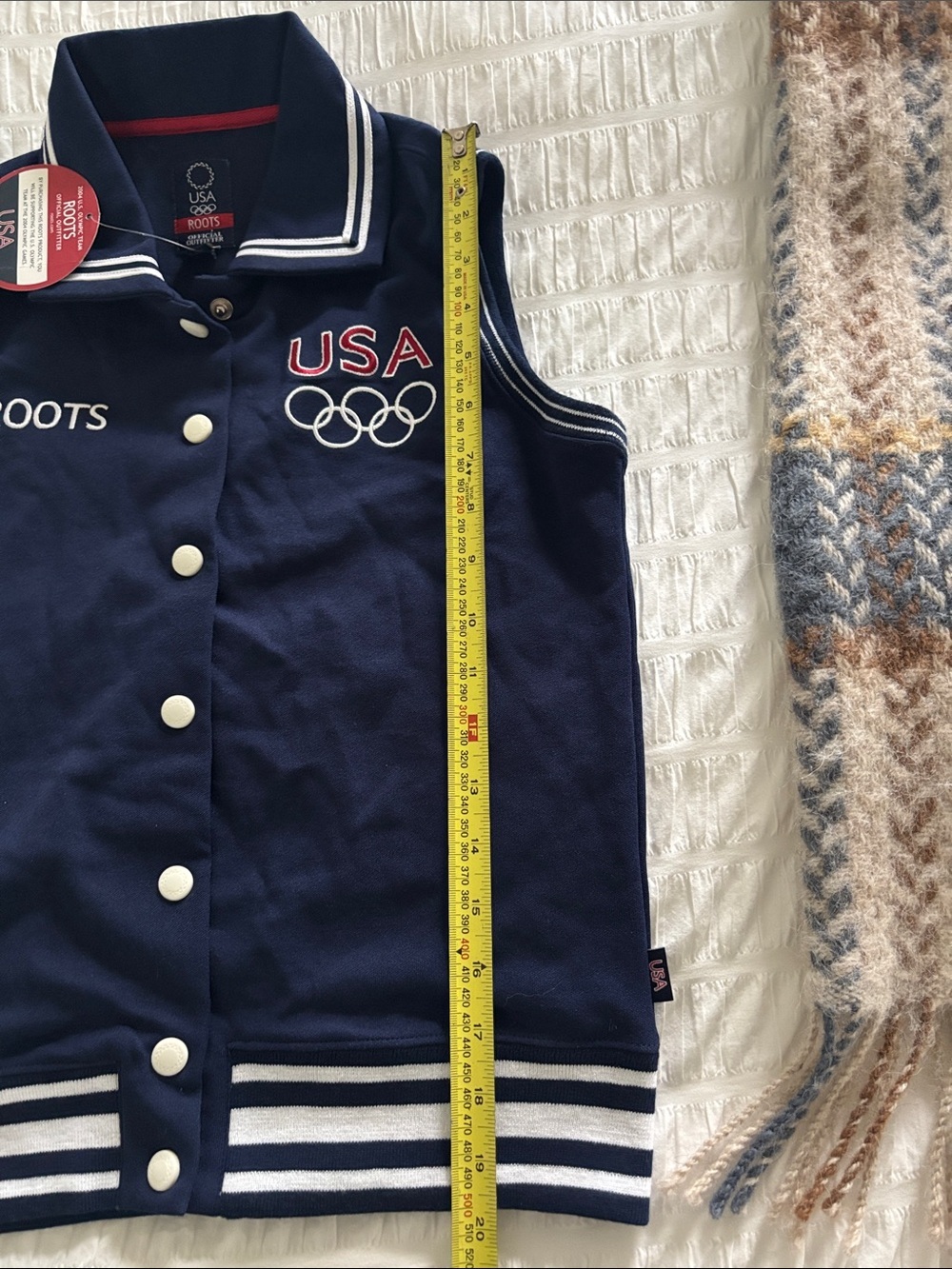 Roots Navy Sleeveless USA Olympic Vest 2004 Official - Picture 9 of 12